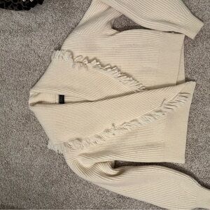Polo Ralph Lauren Cream Fringed Women's Sweater